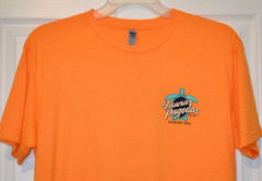 Juana’s Pagodas & Sailors’ Grill Tee Shirt Bright Orange Navarre Florida Size Lg