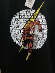 JUSTICE LEAGUE DC COMICS THE FLASH NAMES MEN’S T-SHIRT SIZE M / MEDIUM NEW W TAG