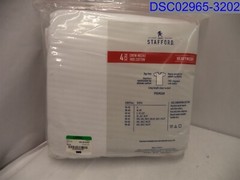 Qty= 4 (1 Pack of 4) Size= Large, Stafford Men’s White Crew Neck T-Shirts