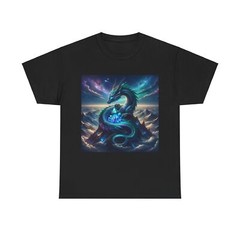 Unisex Adult T Shirt Mystical Dragon Crystal Mountain Artwork
