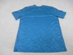 BCG Mens Shirt Large Blue Camo Camouflage Stretch Short Sleeve Crew Neck