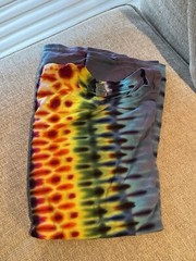 Liquid Blue Shirt Mens XL Gorgeous Rainbow Color Stripe Tie Dye New From Sphere