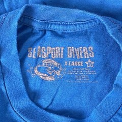 Seasport Divers Kauai Hawaii Submarine Mens T-Shirt size XL 47×27 Tourist Blue
