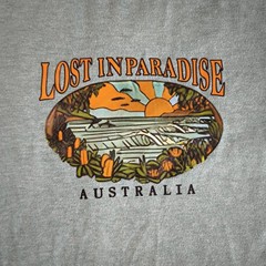 Australia Lost In Paradise T-shirt – Large Men’s/Unisex Green P2P 23in