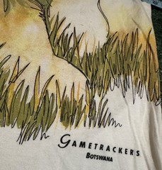 Vintage Lion Wrap Around Shirt AOP Nature Art Promo Gametracker Botswana RARE