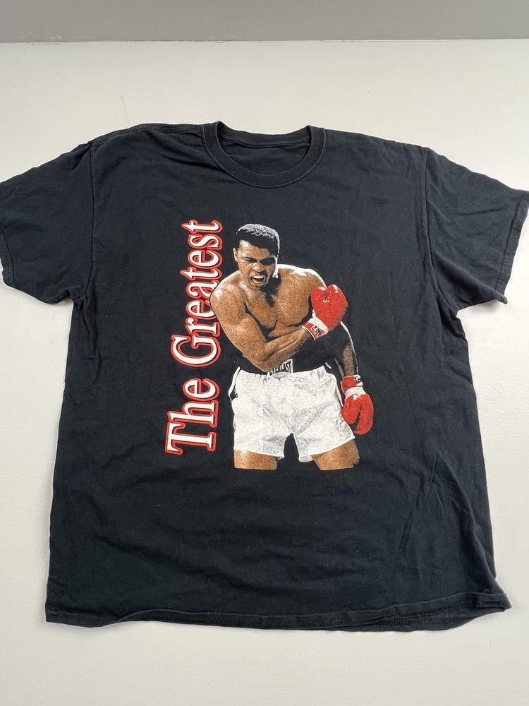 The Greatest Muhammad Ali Boxing Shirt Mens Black Graphic T-Shirt Sports Read