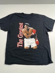 The Greatest Muhammad Ali Boxing Shirt Mens Black Graphic T-Shirt Sports Read