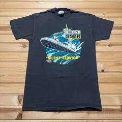 Vintage 1989 Trident SSBN Silent Service Submarine Graphic T-Shirt USA – Medium