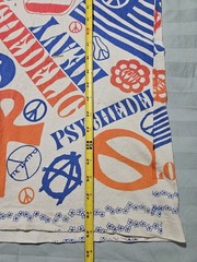 Vintage 80s All Over Print Peace Love Not War T-Shirt Lrg AOP Single Stitch RARE