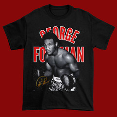 NEW Legend George Foreman Boxing Short Sleeve Black All Size Shirt OM372
