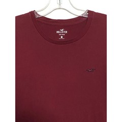 Hollister Burgundy Crew Neck Shirt Mens XXL Embroidered Logo Classic Preppy Y2K
