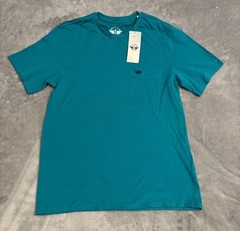 Dockers Men’s Blue Solid Crew Neck Short Sleeve T-Shirt Regular Size S