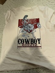 Cowboy Killer T Shirt Men XL Skull Graphic Western Tan Color