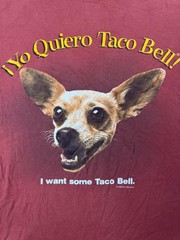 Vintage Taco Bell Shirt Mens XL Red Yo Quiero Dog Chihuahua Graphic 1998 90s