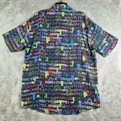 Haupt Shirt Mens XL Bold Graphic Alphabet AOP Lightweight Science Abstract Euro
