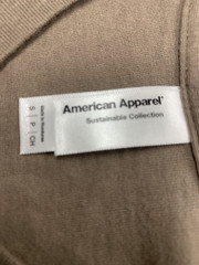 American Apparel Sustainable Collection Unisex Vneck T-Shirt 100% cotton Brown S