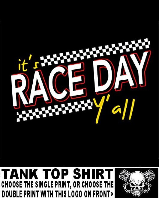 It’s RACE DAY Y’ALL Stock Car Drag Indy Car Oval Track Vintage Racing Tank Top