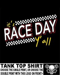 It’s RACE DAY Y’ALL Stock Car Drag Indy Car Oval Track Vintage Racing Tank Top