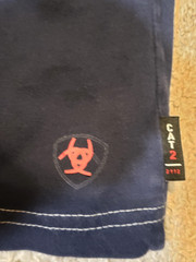 Ariat FR Work Shirt Crewneck Long Sleeve Navy Flame Resistant CAT2 2112 Men XL