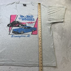 Vintage 1992 World of Wheels Tee XL USA Cut Neck Birmingham AL Shirt