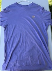 Adidas Men’s Original Trefoil Essentials T Shirt In Light Purple – Size Large