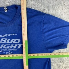 Bud Light Shirt Mens Large Blue White Red NFL Football Official Beer Sponsor Tee