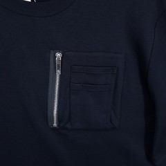 HELMUT LANG Shirt Mens Medium Black Crew Utility Pocket Tee T-Shirt $225