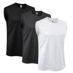 3 Pack Men’s Tank Top Quick Dry Workout Gym Muscle Tee Fitness Sleeveless Shirt