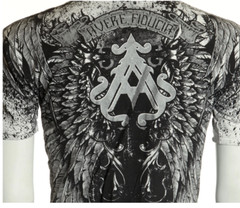 Archaic By Affliction Men’s T-Shirt HOLYMAN Black Cross Skull Biker M-3XL