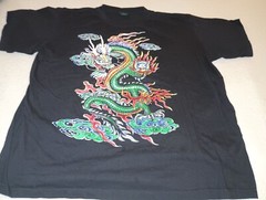 HUAXIUCUN BLACK GRAPHIC CHINESE DRAGON T-SHIRT – SIZE XXL