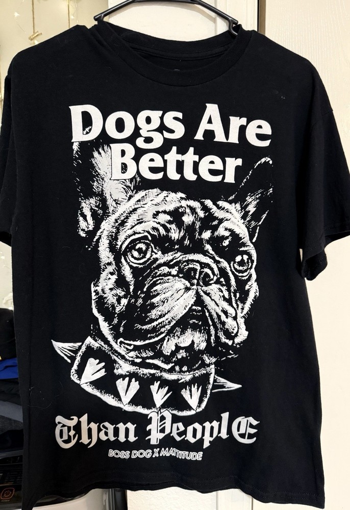 Boss Dog x Mattitude Mens T Shirt Size Medium Black Graphic Tee