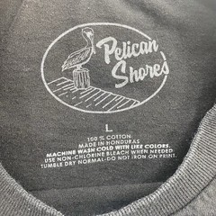 Pelican Shores T-Shirt Short Sleeve Men’s Large Black Surf Boards Beach