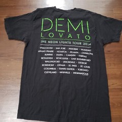Demi Lovato 2014 Neon Lights Tour Graphic T Shirt Mens Size Large Black