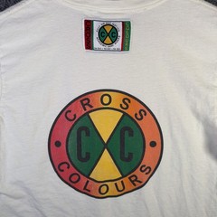 Vintage Cross Colors Shirt Mens Small White 90s Black Culture USA Magic Johnson