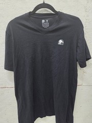 Taco Bell v-neck Employee T-shirt Mens M black solid graphic print workwear