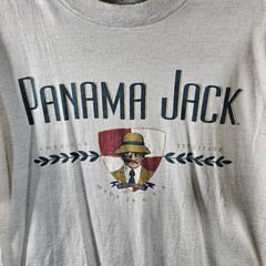 VTG 80s Panama Jack Shirt Mens Large *Fits As Small Grey Single Stitch USA