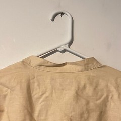 Standard Issue Mens Shirt Size XL Beige Scrub Lab Band Collar Linen Pockets