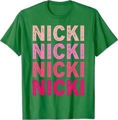 Personalized Name Nicki I Love Nicki Vintage Unisex T-Shirt