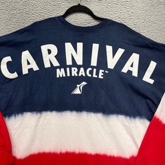Carnival Miracle Spirit Jersey Adult XXL Red White Blue Long Sleeve Oversized