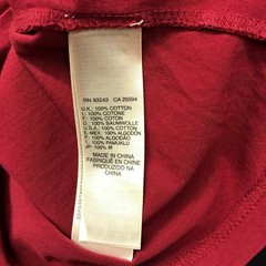 Diesel Men’s Pocket Tee Denim Pocket Short Sleeve Red Cotton Shirt Size Small S