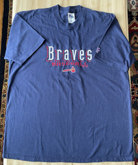 Vintage Atlanta Braves T Shirt 1998 Men’s XL Navy Blue Pro Player MLB Baseball