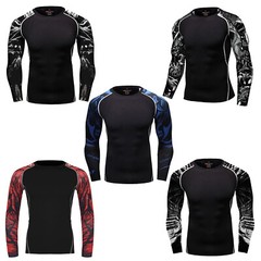 Men’s UPF 50+ Rash Guard Shirts Long Sleeve Swim Shirt Quick Dry Surfing/Diving
