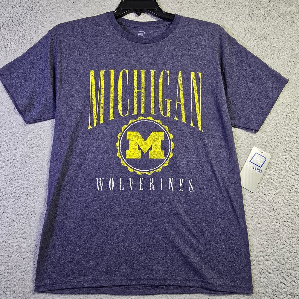 University of Michigan Shirt Men Medium YELLOW Wolverines U of M NCAA Sports NWT