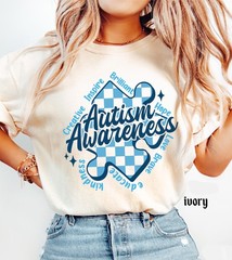 Autism Awareness Comfort Colors T-Shirt In April We Wear Blue Special Education