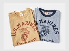 NON STOCK Retro Cotton Men T-Shirt USMA MARINE T Heavyweight Basic Tee T-Shirts