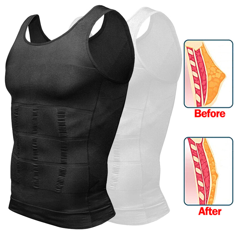 Men Slimming Gynecomastia Chest Belly Compression Body Shaper Tanktop Vest Shirt