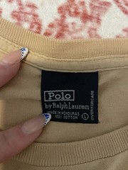 Polo Ralph Lauren Men’s Beige Long Sleeve Crew Neck Pocket Tee L Cotton