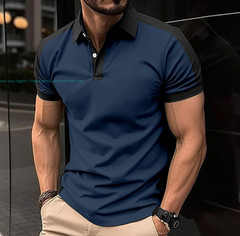Summer Men’s Casual Shirts Short Sleeve Classic Button T-Shirt Fashion Golf Tops