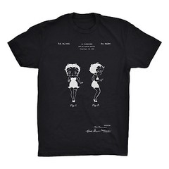 Betty Boop Patent T-Shirt.Premium Cotton Tee Comfy on Black White or Gray. NEW