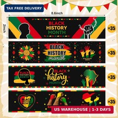 140 Pcs Black History Month Water Bottle Labels, 8.6″ x 2″ Waterproof Freedom Da